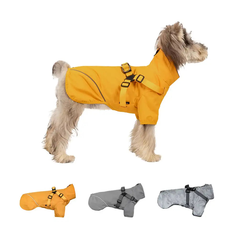 New Pet PU Raincoat Small and Medium Dog Night Reflective New HomeGoods