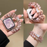 Serenity Band: Pink Cat's Eye Crystal for Apple Watch New Home Goods