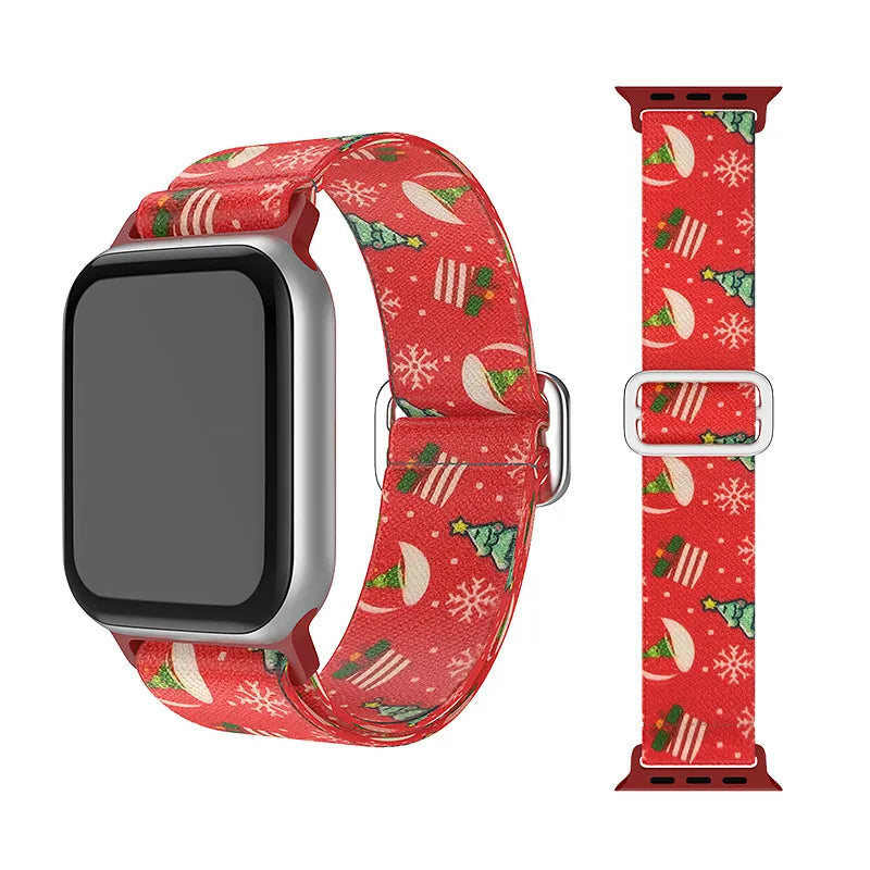 Festive Charm: Holiday Christmas Band for Apple Watch New Home Goods
