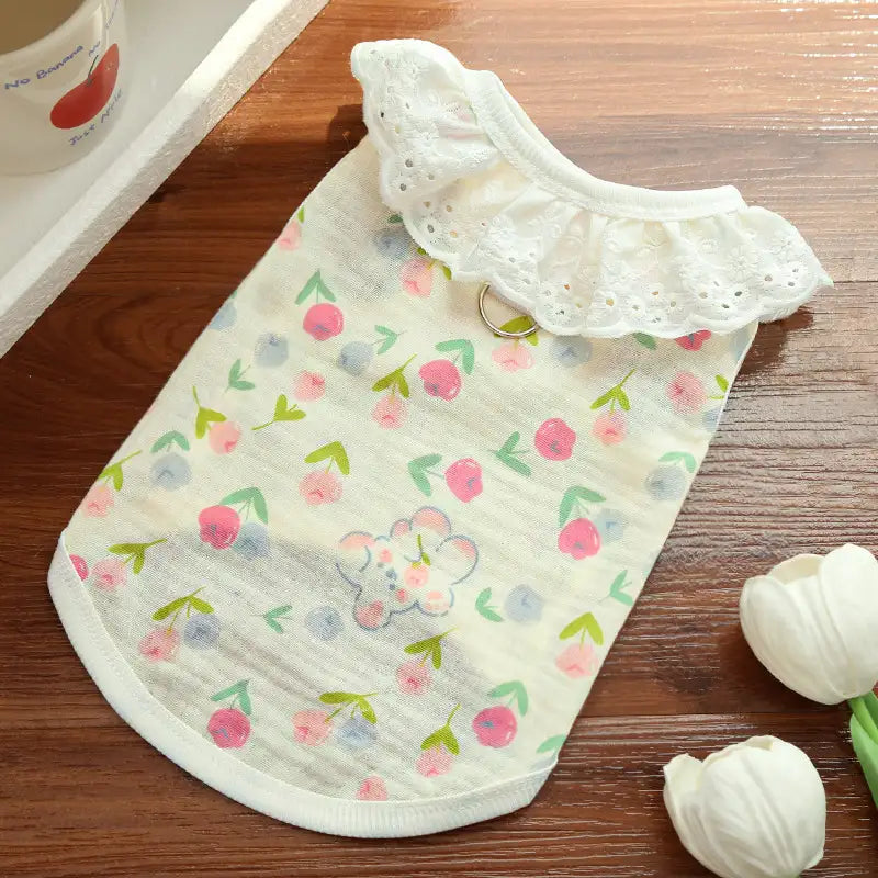 Pet pure cotton yarn breathable dog cat clothes to prevent hair loss New HomeGoods