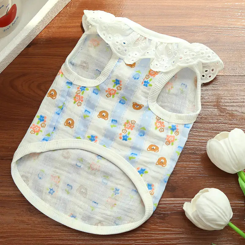 Pet pure cotton yarn breathable dog cat clothes to prevent hair loss New HomeGoods