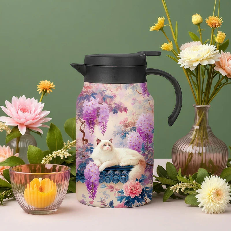 Vintage Floral Pattern Tea Thermos ï¿?Built-In Infuser New HomeGoods