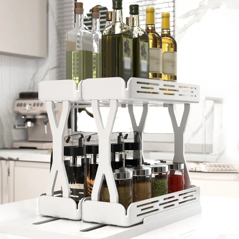 2-Tier Double Layer Storage Shelf Rack