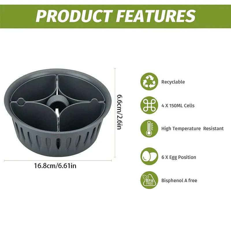 2-In-1 Egg Cooker Boiler Steamer Poacher