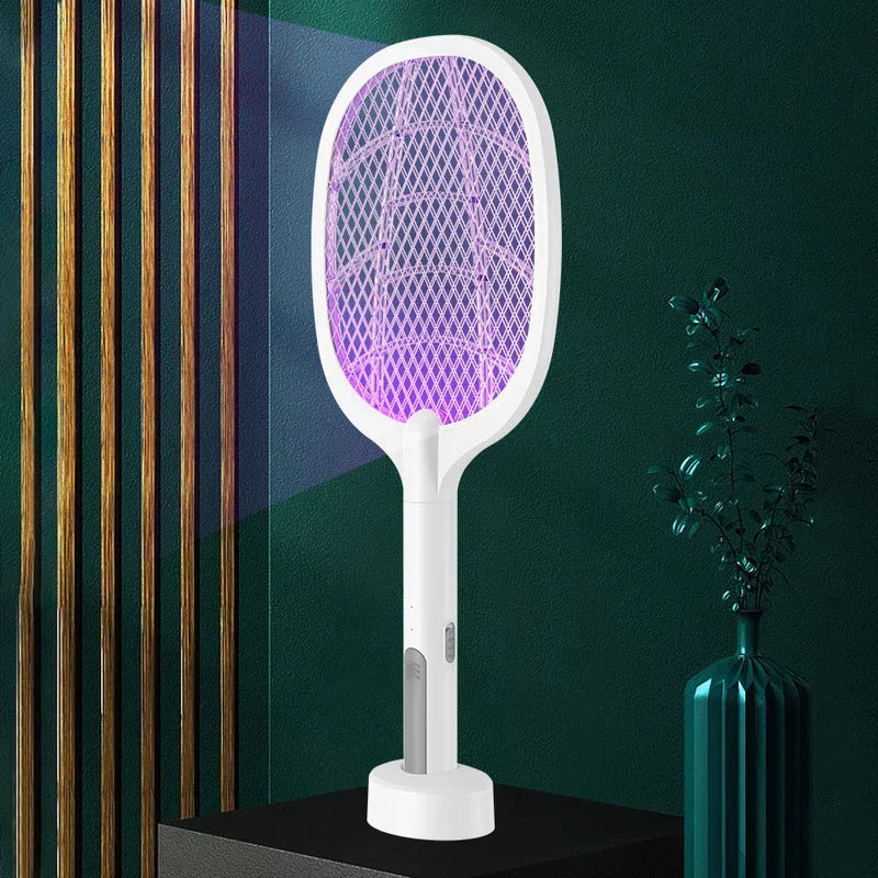 2-In-1 Electric Fly Swatter Bug Zapper Racket