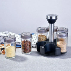 2-in-1 Rotating Spice Rack Organizer