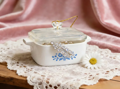 Boîte à bibelots mini bleuet – Casserole inspirée Corning Ware
