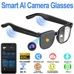 Lunettes caméra intelligentes AI 8MP