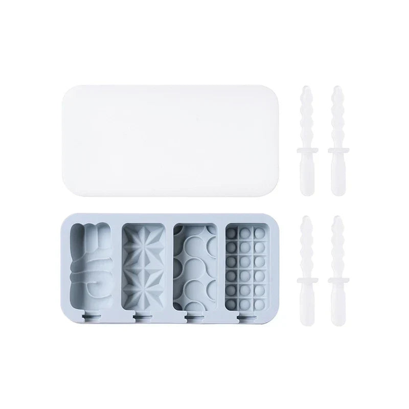 4-Cavity Popsicle Ice Cream Mold