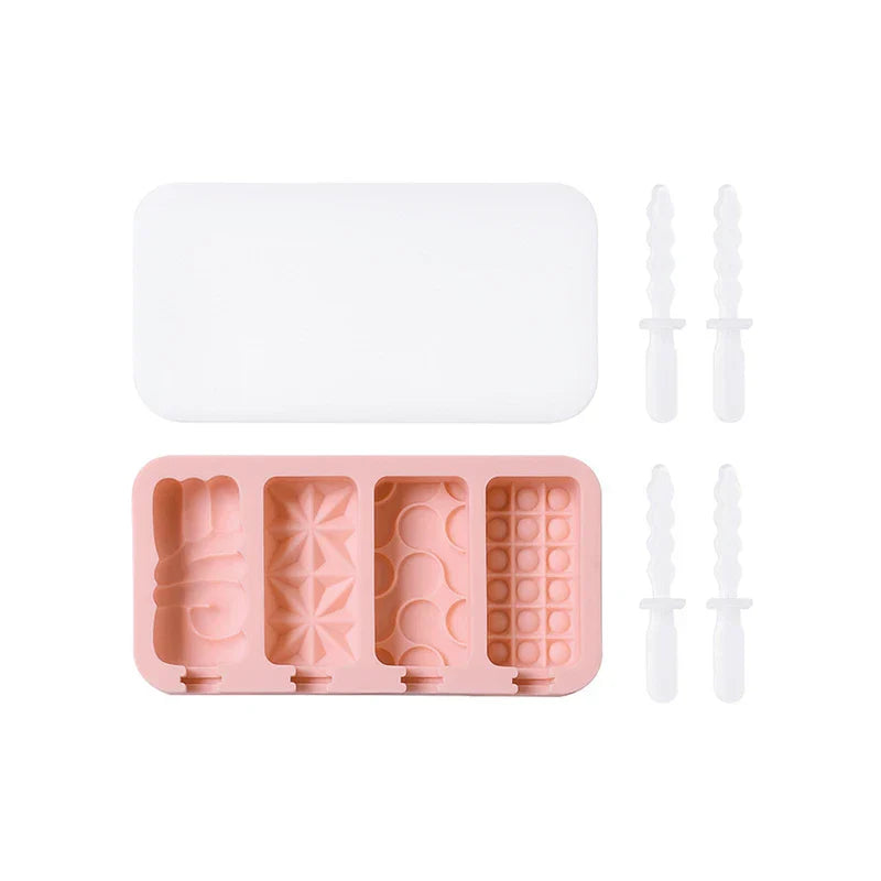 4-Cavity Popsicle Ice Cream Mold