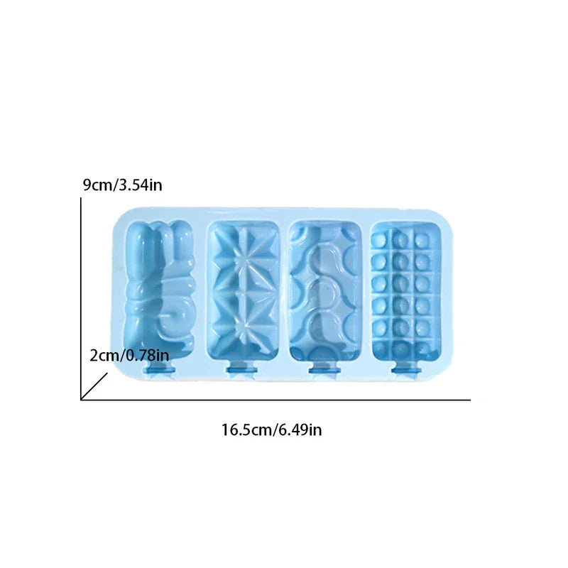 4-Cavity Popsicle Ice Cream Mold
