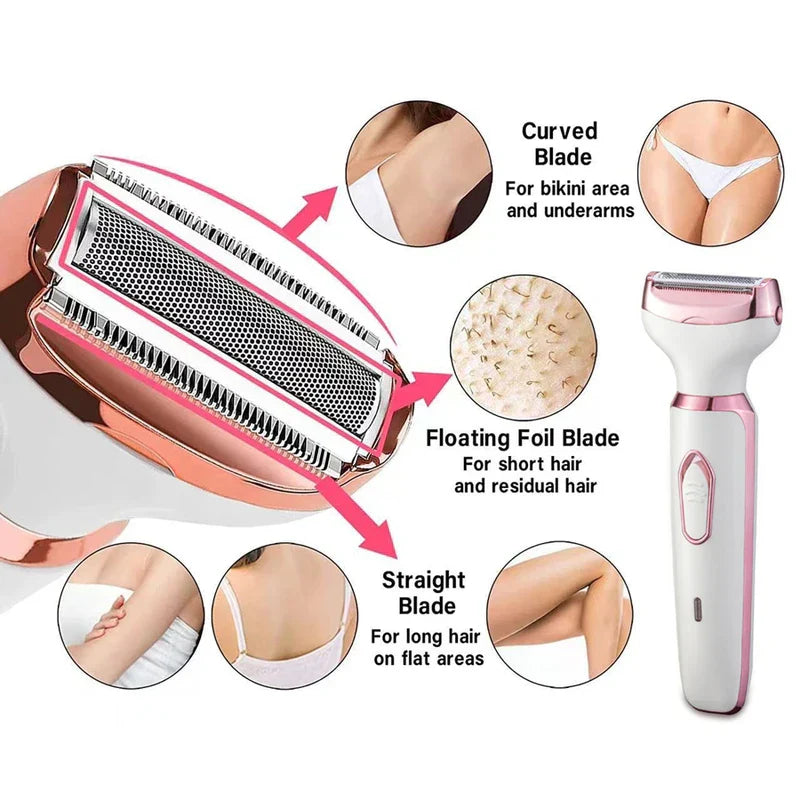 4-in-1 Electric Shaver Hair Remover Grooming Kit