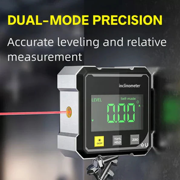 4-Side Magnetic Digital Angle Gauge with Laser New HomeGoods