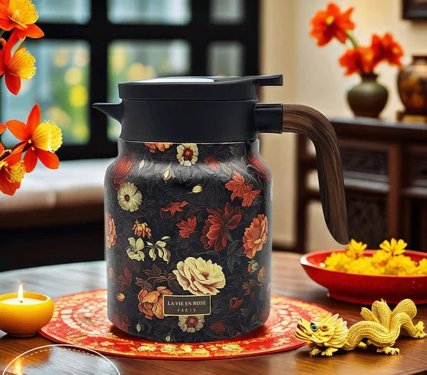 Vintage Floral Pattern Tea Thermos ï¿?Built-In Infuser New HomeGoods