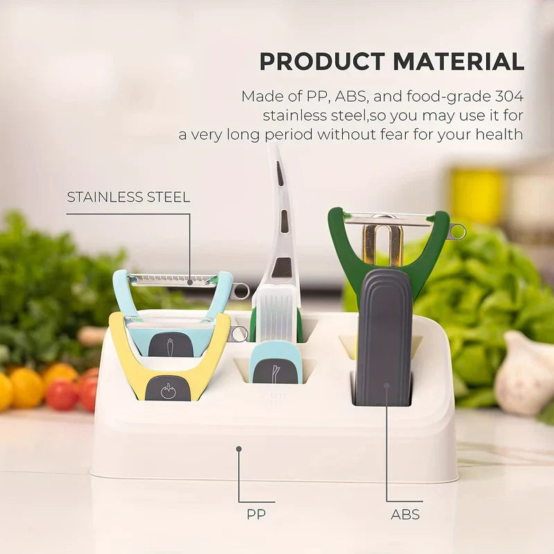 6-In-1 Kitchen Box Grater Slicer Shredder Zester