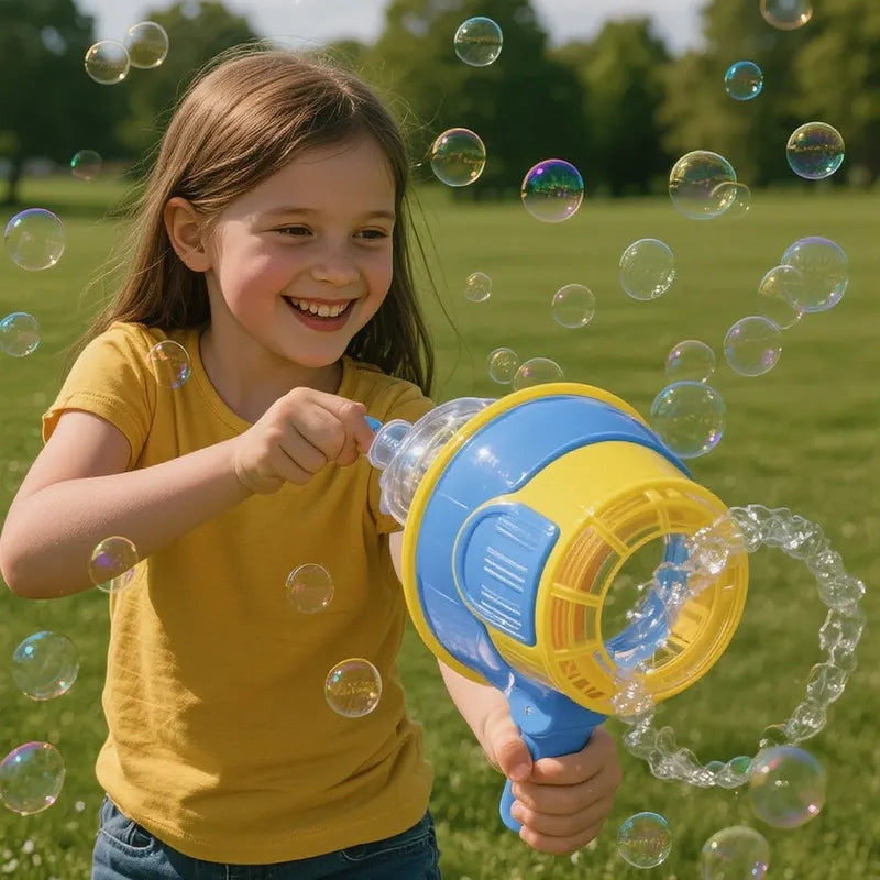 Bubble Dream: 2-in-1 Automatic Bubble Gun & Fan New HomeGoods