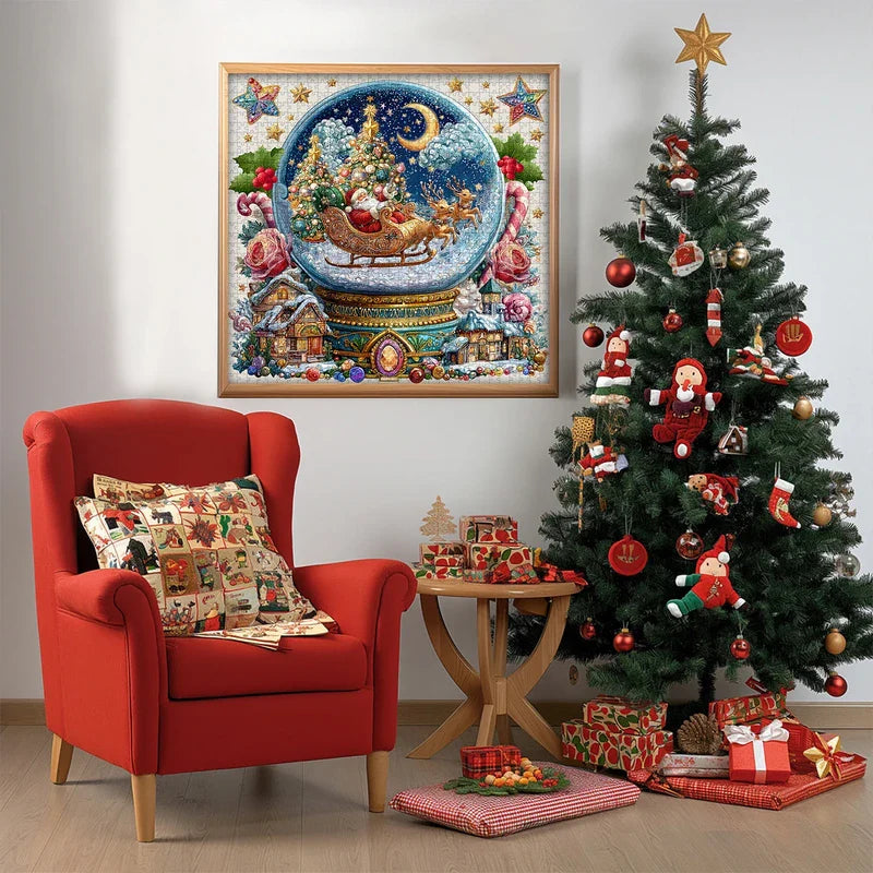 Christmas Crystal Ball Jigsaw Puzzles 1000 Pieces New HomeGoods