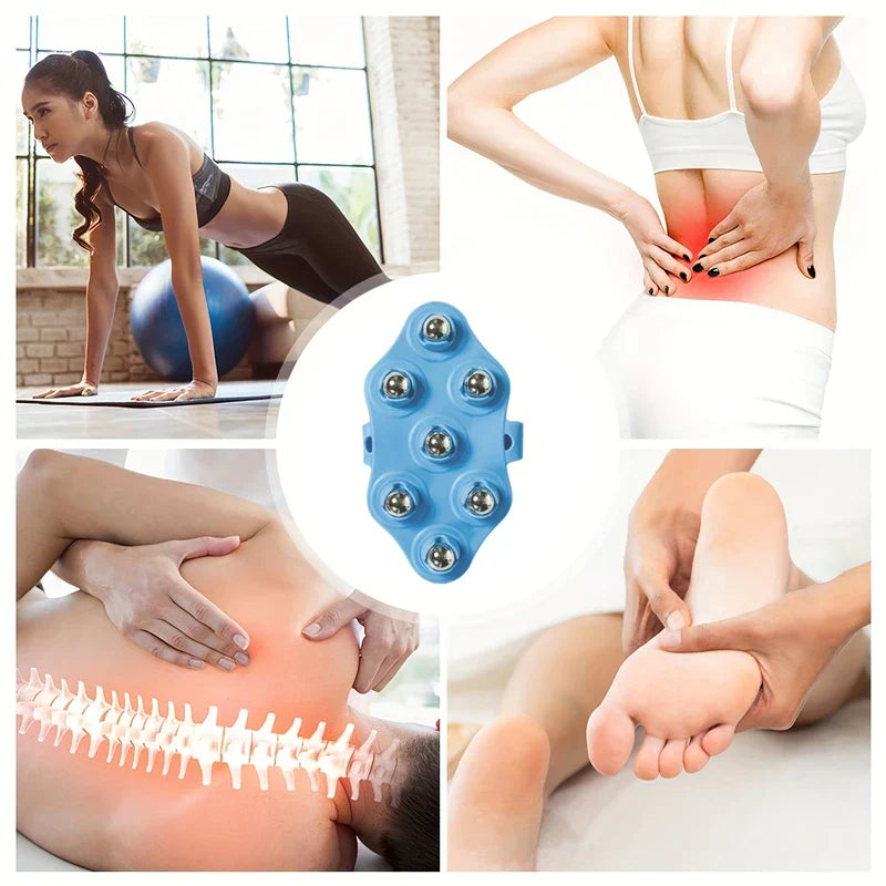 7-Roller Ball Body Massager Glove