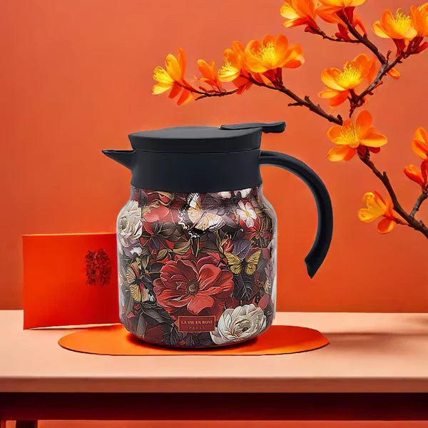 Vintage Floral Pattern Tea Thermos ï¿?Built-In Infuser New HomeGoods