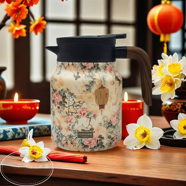 Vintage Floral Pattern Tea Thermos ï¿?Built-In Infuser New HomeGoods