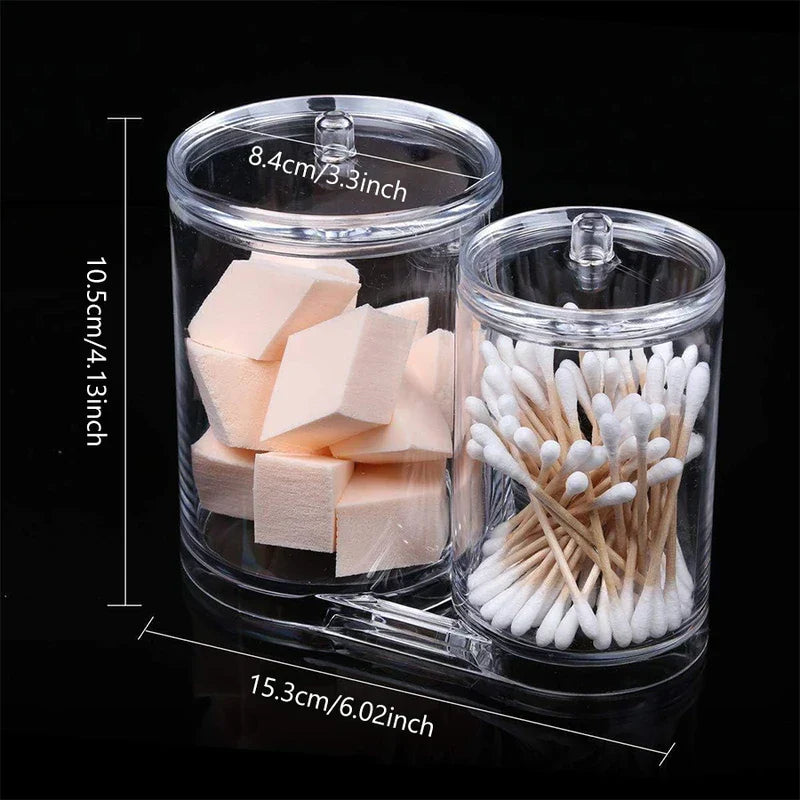 Acrylic Cotton Swab Ball Pad Holder Dispenser