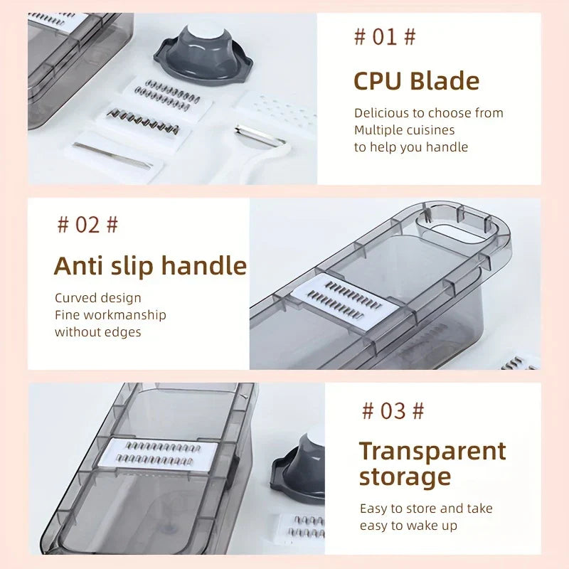 Adjustable Mandoline Slicer Food Chopper