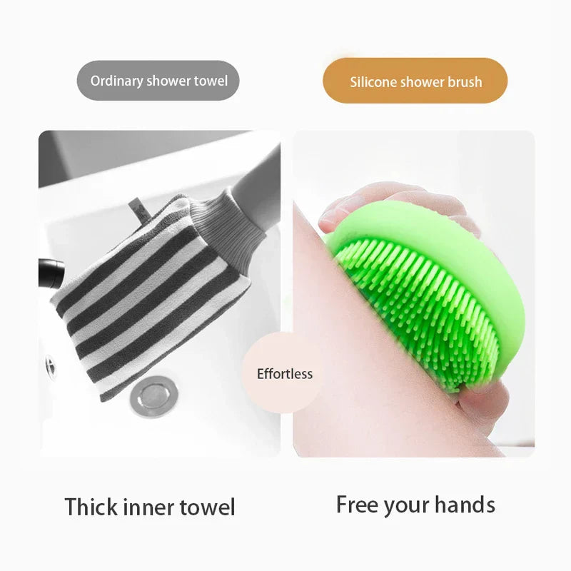 Apple Shape Long Handle Bath Brush