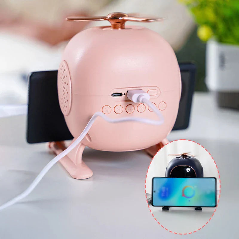 Aroma Diffuser Bluetooth Speaker Alarm Clock Combo