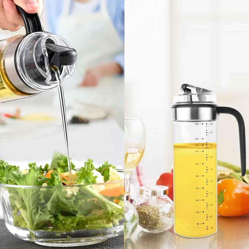 Automatic Flip Cap Leakproof Oil Dispenser Bottle