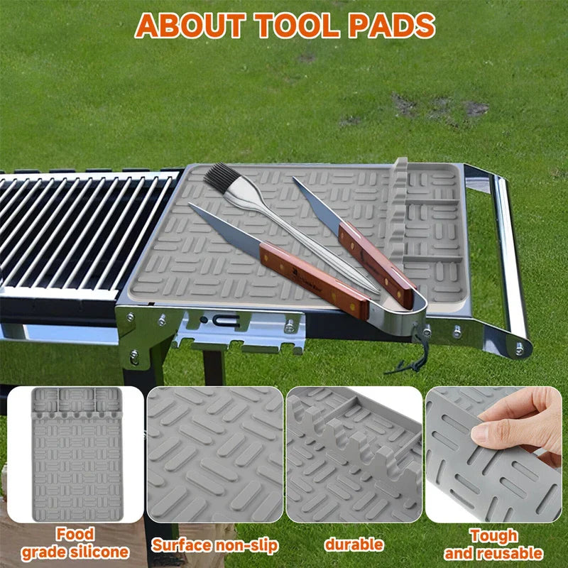 Bbq Grill Tool Resting Mat Heat Resistant