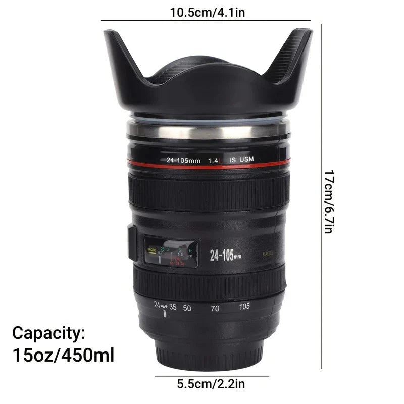 Camera Lens Self-Stirring Mug (Usb Rechargeable)