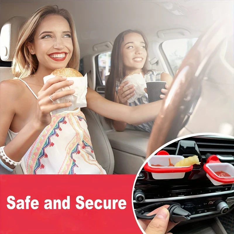 Car Vent Sauce Holder Dip Clip Set