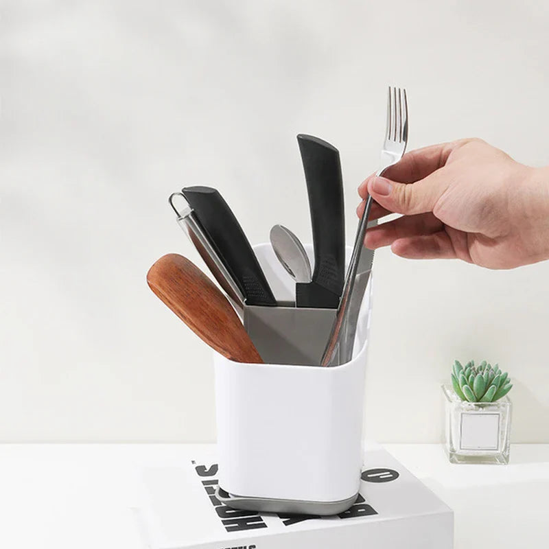 Chopstick Utensil Holder Drainer Caddy Basket