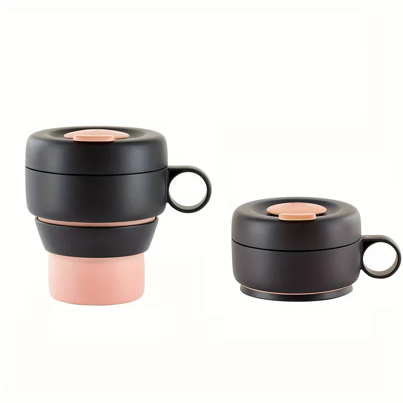 Collapsible Silicone Coffee Cup with Lid