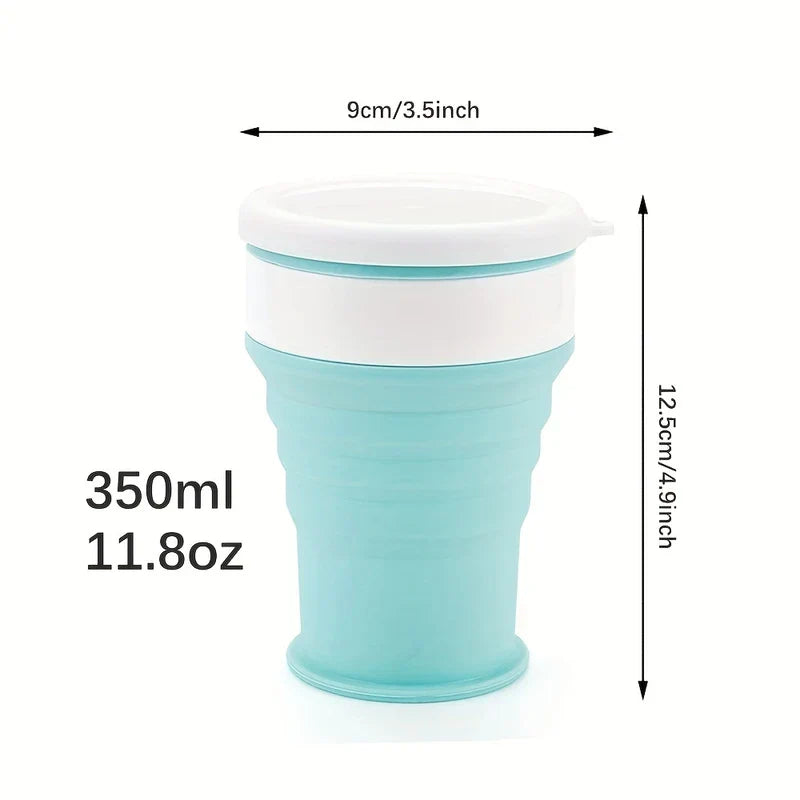 Collapsible Silicone Travel Cup with Lid