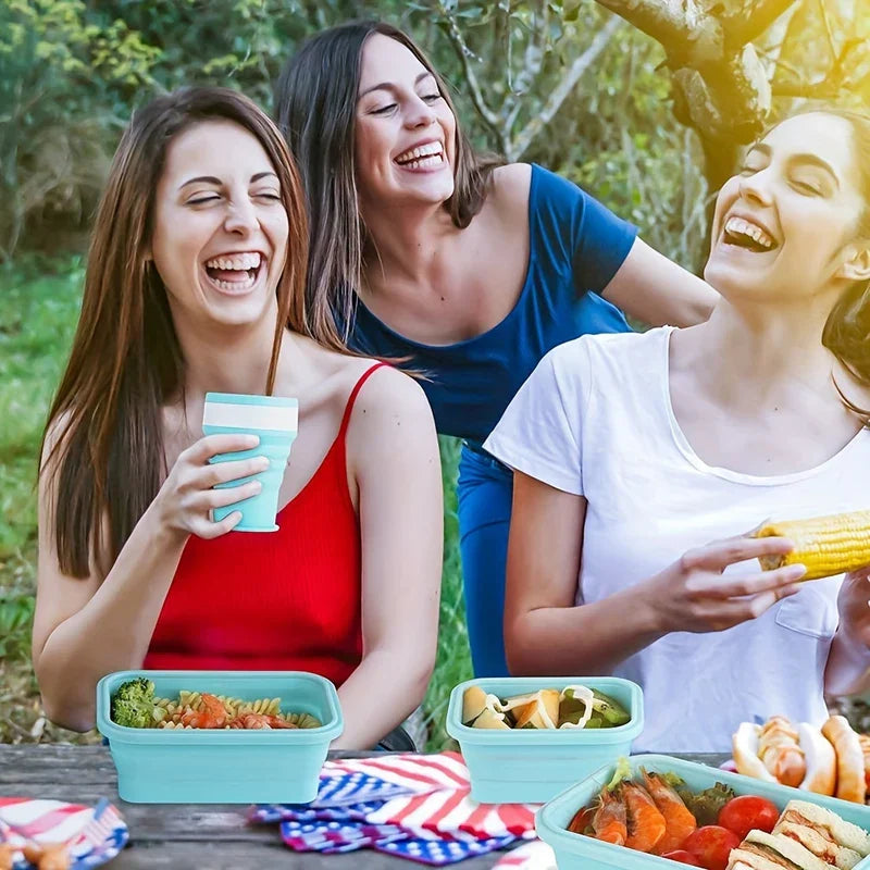 Collapsible Silicone Travel Cup with Lid