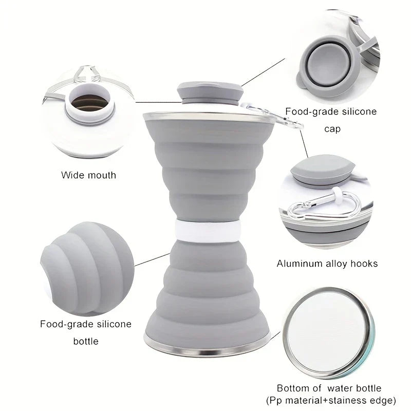Collapsible Silicone Travel Water Bottle