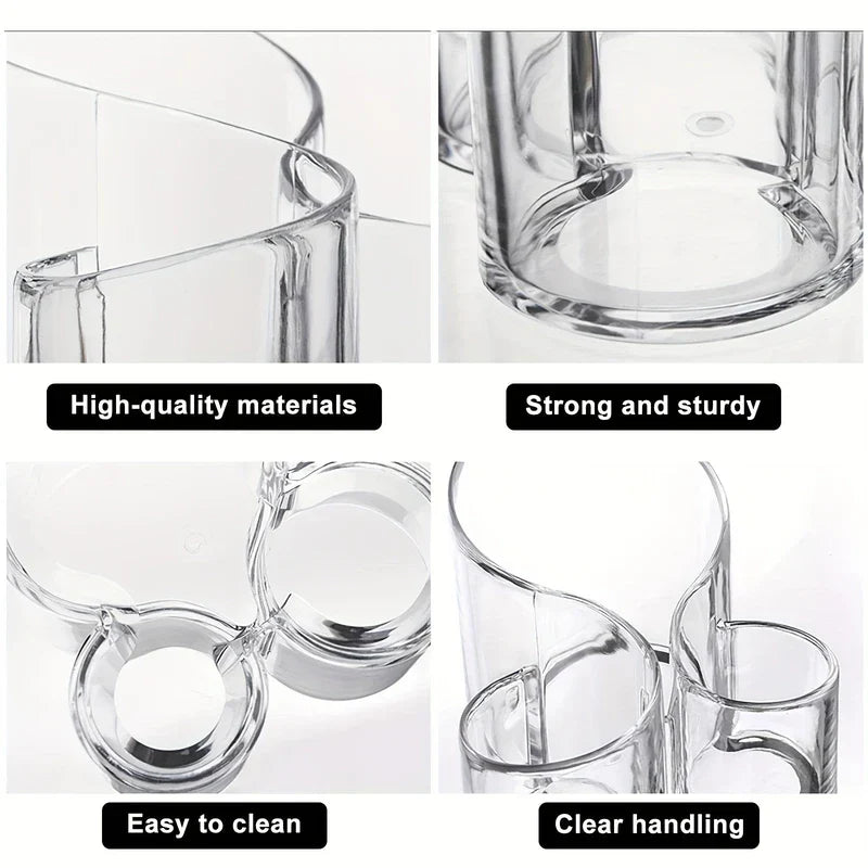Curved Tiered Makeup Organizer Stand