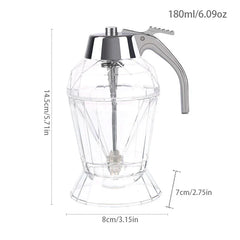 Diamond Style Glass Honey Jar Dispenser