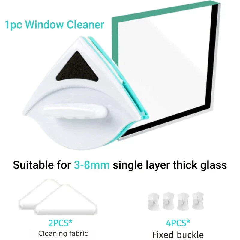 Double-Sided Magnetic Window Cleaner (3-8mm Glass)