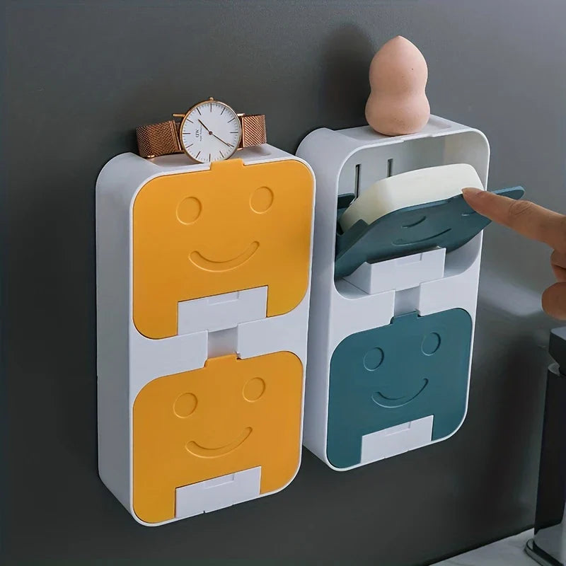 Double Layer Draining Soap Dish Holder Box