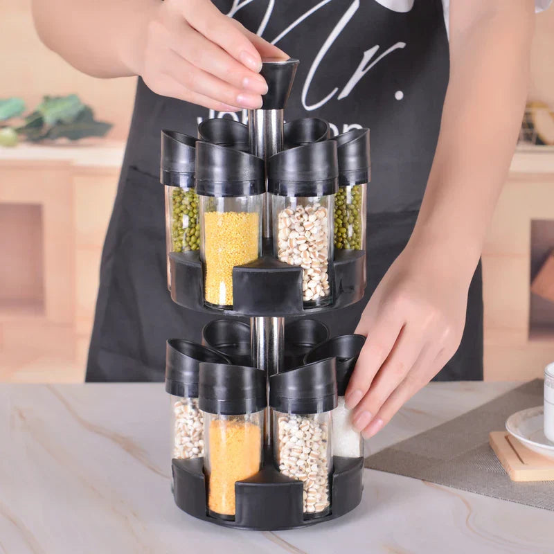 Double Layer Rotating Spice Jar