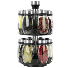 Double Layer Rotating Spice Rack Organizer