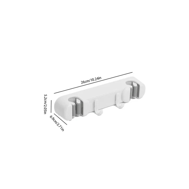 Double Mop Broom Holder With Hook