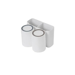 Double Toothbrush Mouthwash Cup Holder Set