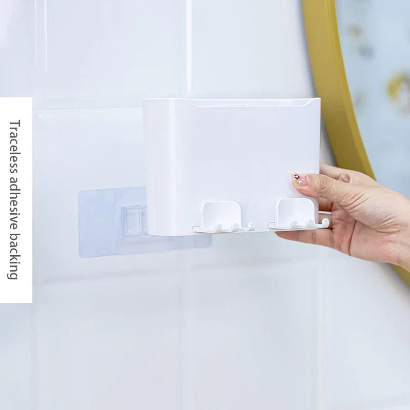 Double Toothbrush Mouthwash Cup Holder Set