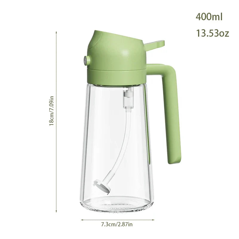 Dual-Use Oil Sprayer Pourer Bottle 400Ml