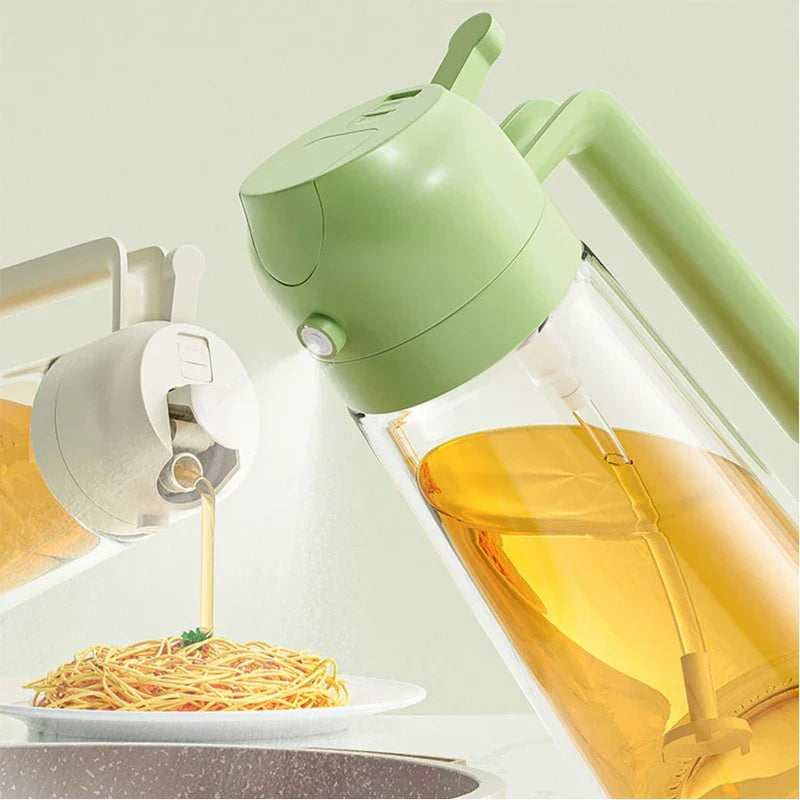 Dual-Use Oil Sprayer Pourer Bottle 400Ml