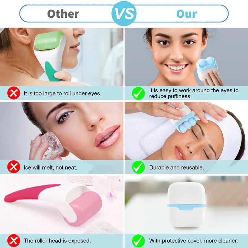 Dual Sided Ice Roller Facial Massager