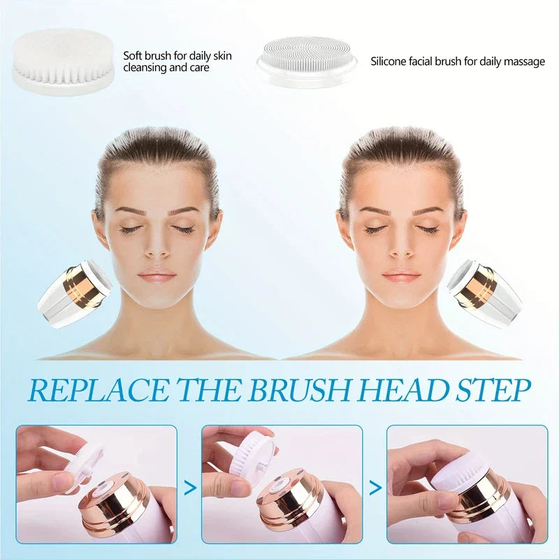 Electric Facial Cleansing Spin Brush (3 Heads)